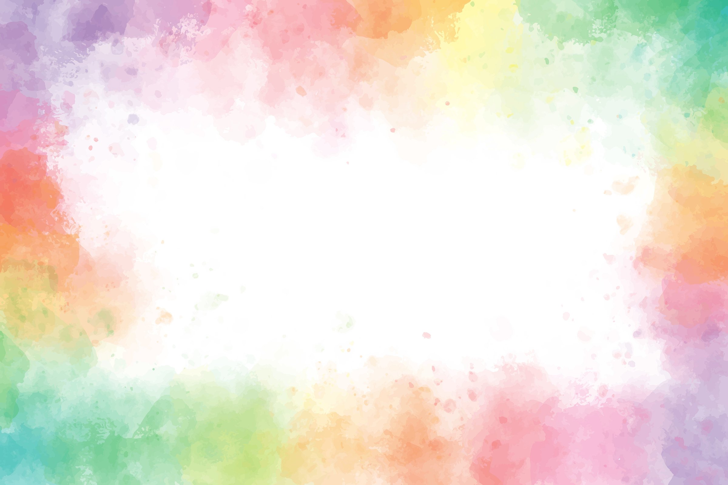 Abstract Rainbow Watercolor Background